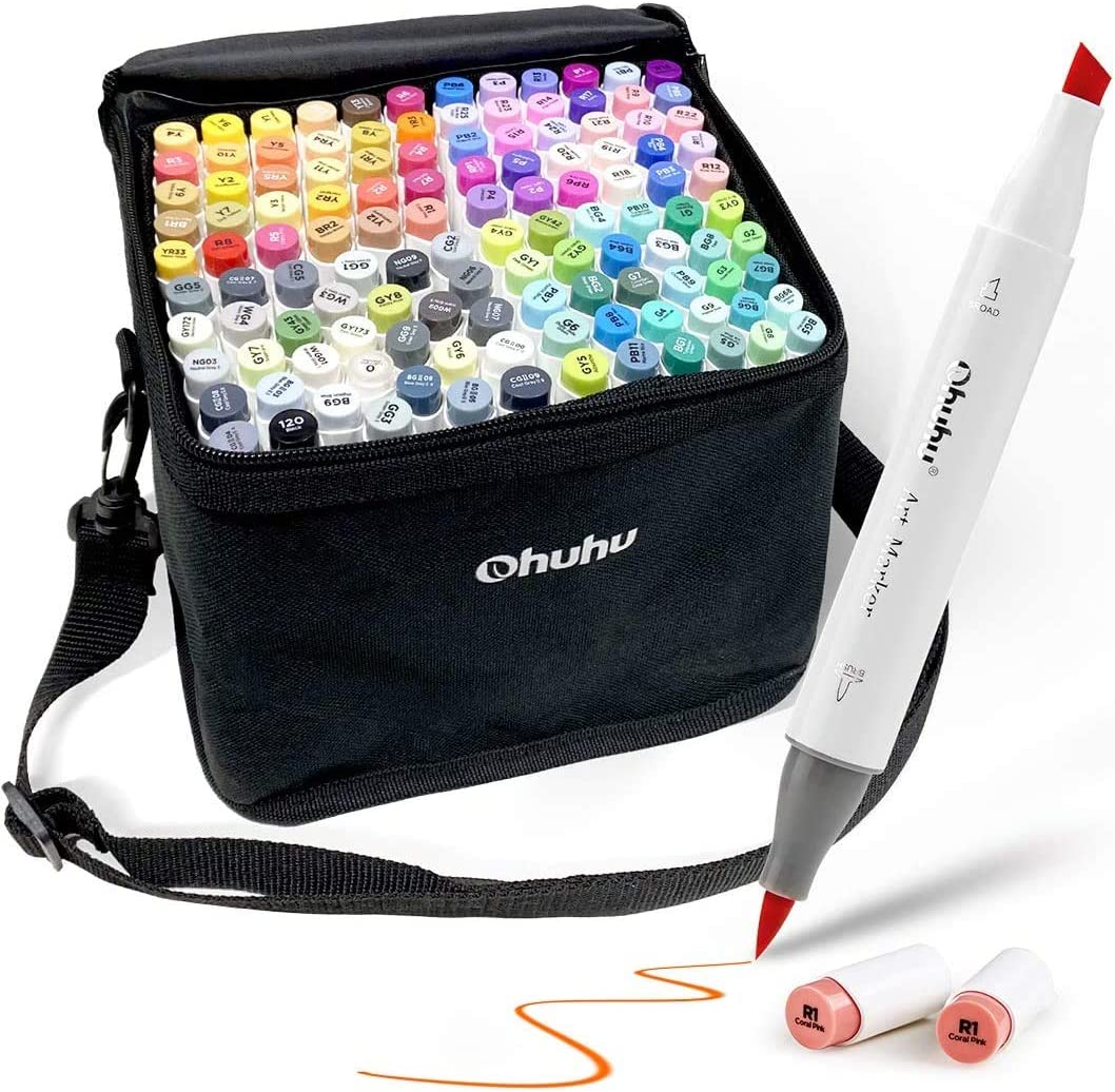 My Review of the Ohuhu Alcohol Markers 120 colors – Honolulu set